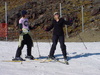 Jen (Tom's sister) and her friend Catherine, having fun on the beginner slopes