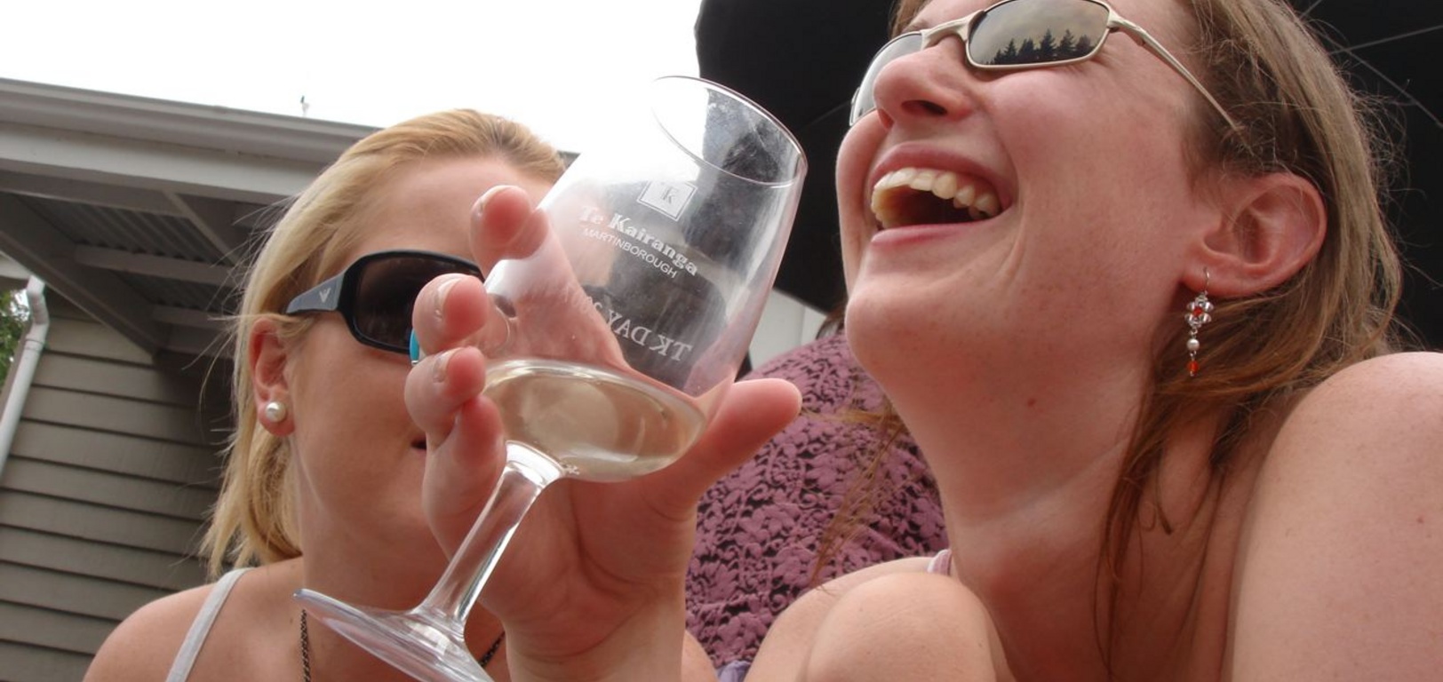 Wine and Laughing great combination 