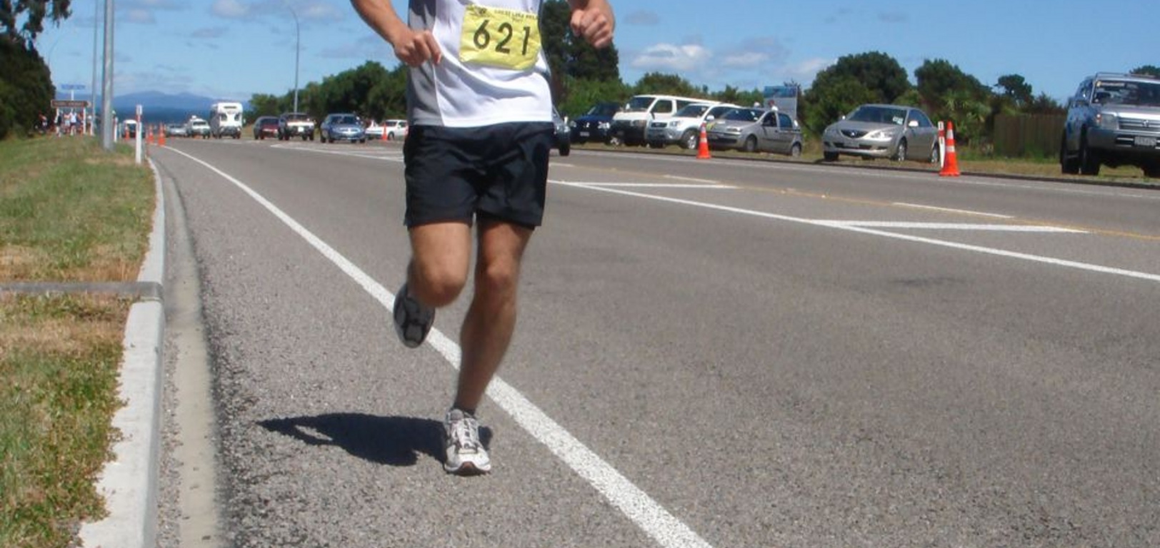 Geoff, running in the sun