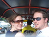 A little nervous on one of the many tuk tuk expeditions we took.
