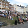 Mingling with the masses in Richmond, by the Thames.