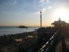 The sun setting in Brighton.