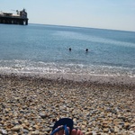 Tom and Dave take a quick dip.