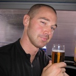 Smooth. Beer from a champagne flute :P