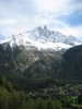 Chamonix town below