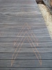 Bike signs engraved into the board walks