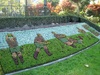 Decorated gardens in a Rugby theme