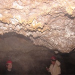 Inside the lava caves.