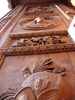 Wooden doors on the inside of the Cathedral