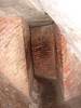 Brick covered the inside passages