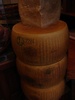 A massive stack of Parmesan cheese from Parma - Nige, eat your heart  
out.