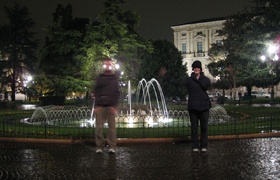 Italy: Rain in Verona, splash of Milan