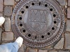Manhole with prague on it! details!
