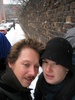 Krakow: Gini not feeling 100% but its snowing!