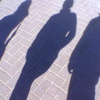 Our shadows, at manly beach. Another beautiful day in sydney.