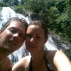 Swimming at a waterfall on Koh Samui. Today we scooter round the island after 3 days at the beautiful beach.