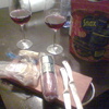 Wine and cheese at niges. Had to say goodbye to Betsy too!<br />