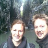 At a river on the base of Mount Etna! On our way up to the crater.