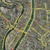 Google maps showing where we live in Lyon (the green arrow). Pretty central!