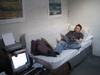 The tang mattress couch and Dukey the old imac (good for music and   everything else :-) )
