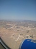 The view out the window of the plane window on our arrival!