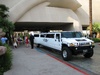 Piling into the stretch Hummer on the way to 