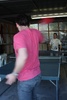 Tom and James battle it out at the table tennis table