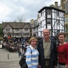 Pat, Peter and Gini in front of the oldest pub in Manchester