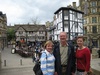 Pat, Peter and Gini in front of the oldest pub in Manchester