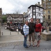 Pat, Tom and Gini in front of the oldest pub in Manchester
