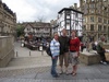Pat, Tom and Gini in front of the oldest pub in Manchester