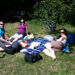 July: Picnic on Hampstead Heath- lovely sunny day