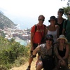 Stopping for a rest with the magical back drop of Riomaggiorre in the background.