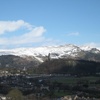 The view out towards the Wallace monument with the snow capped hills behind