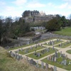 The well manicured graveyard with Stirling Castle in the background.