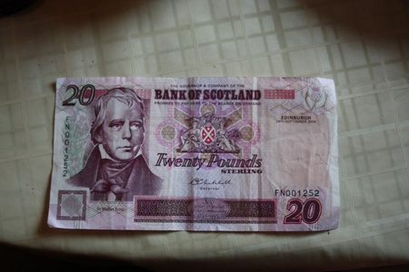 We found it odd the Scot's print their own currency.