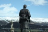 I can't find out who this dude is, but he's looking out towards Robert the Bruce and the Wallace Monument in the distance.