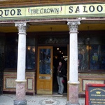Oldest & prettiest Saloon bar with Italian tiles, metal roof & wooden booths with doors!