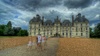 Ghostly figures walk towards the Chateaux