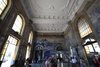 The French style train station with lovely tiled walls