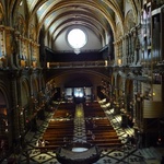 Gini, at the back of the church, gives us a wave