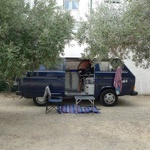 Our little spot amongst the olive groves