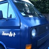 Our vw van was christened smurfy today ready for tomorrows adventure!