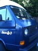 Our vw van was christened smurfy today ready for tomorrows adventure!