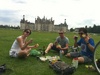 Lunch at Chateau Chambord. Baguettes and red wine. How French.