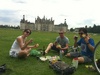 Lunch at Chateau Chambord. Baguettes and Â red wine.