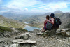 The amazing view from near the top of Mount Snowdon. The weather gods surely shined upon us today!