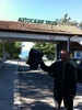 Tom retrieves our left behind mat as we past Selce on our return journey & hopefully last coastal drive out of Croatia!