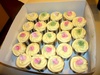 The cupcakes get packed up and ready to go