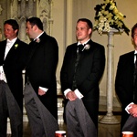 The groom and groomsmen await the grand entrance